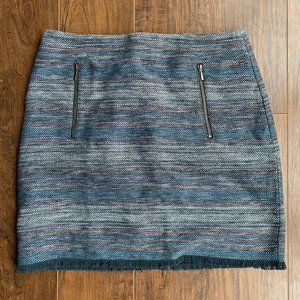 Loft | Raw hem ombre woven pencil skirt